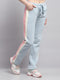 Women Sky Blue Printed Regular Fit Winter Lower