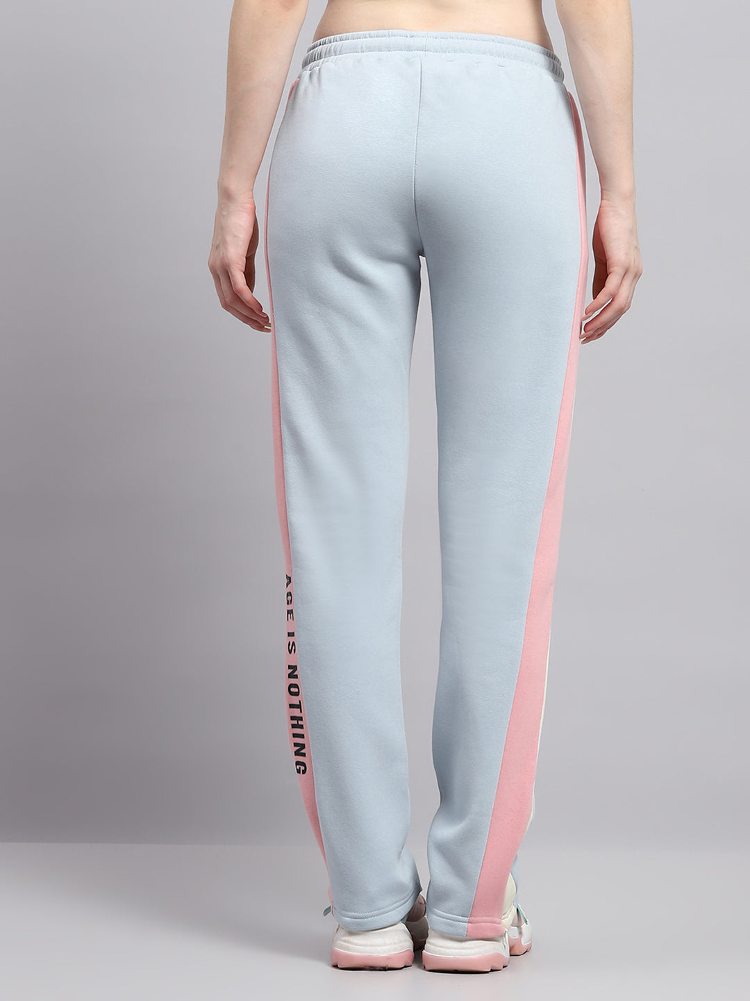 Women Sky Blue Printed Regular Fit Winter Lower