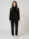 Women Black Solid Turtle Neck Full Sleeve Cords Set