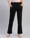 Women Black Solid Regular Fit Lower