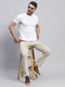 Men Beige Solid Regular Fit Trouser