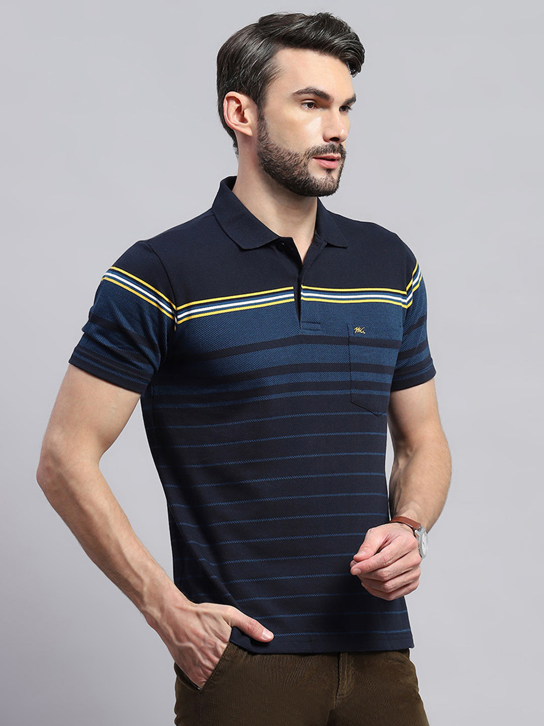 Men Olive Solid Regular Fit Trouser