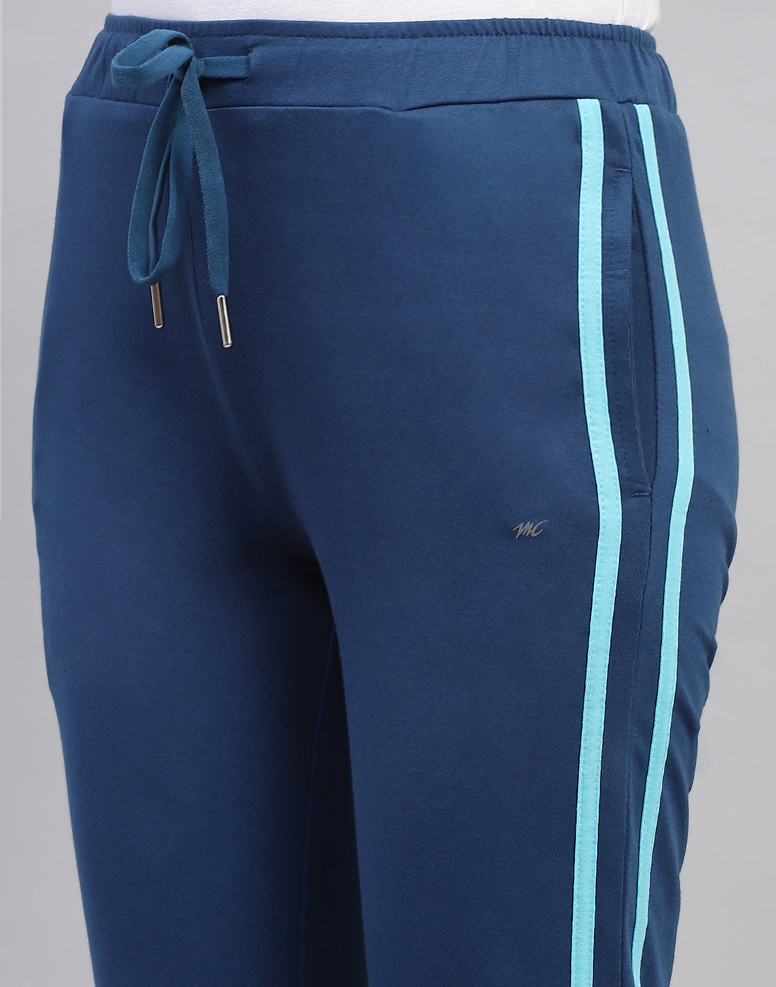 Women Blue Solid Regular Fit Lower