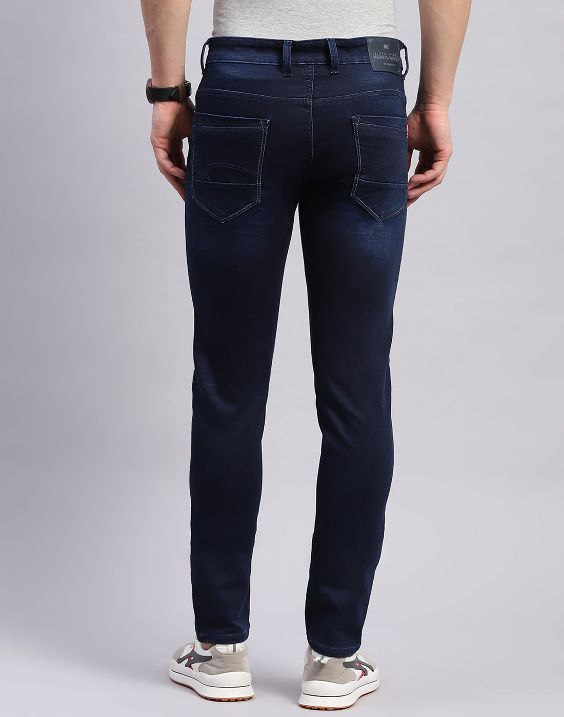 Men Blue Light Wash Skinny Fit Denim