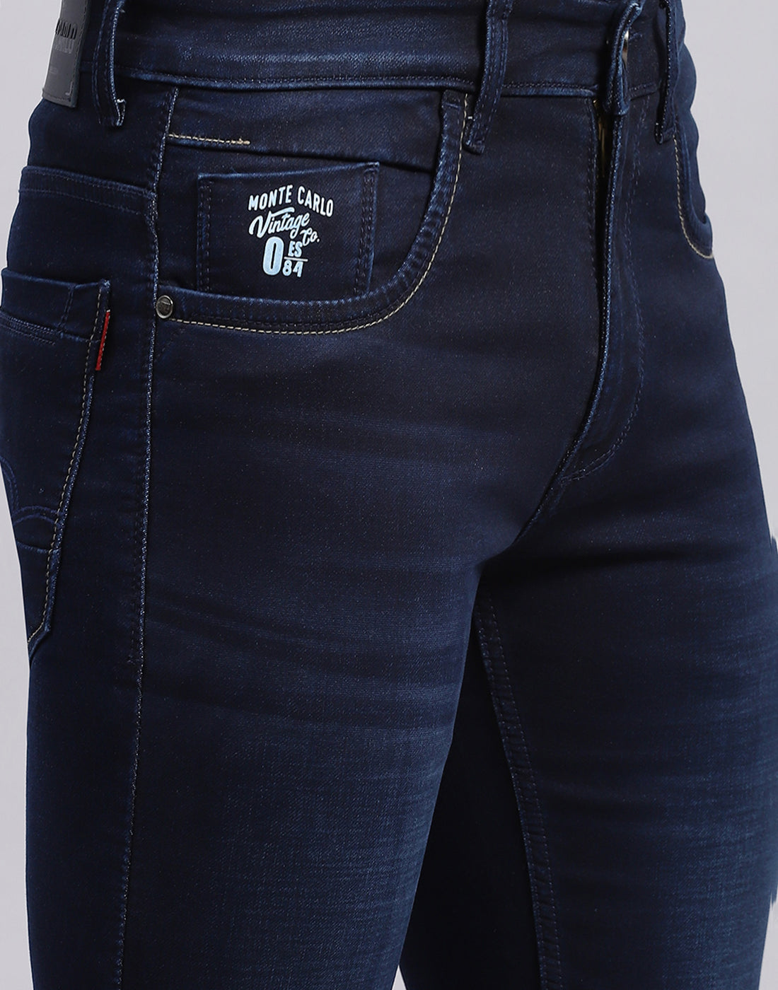 Men Blue Light Wash Skinny Fit Denim