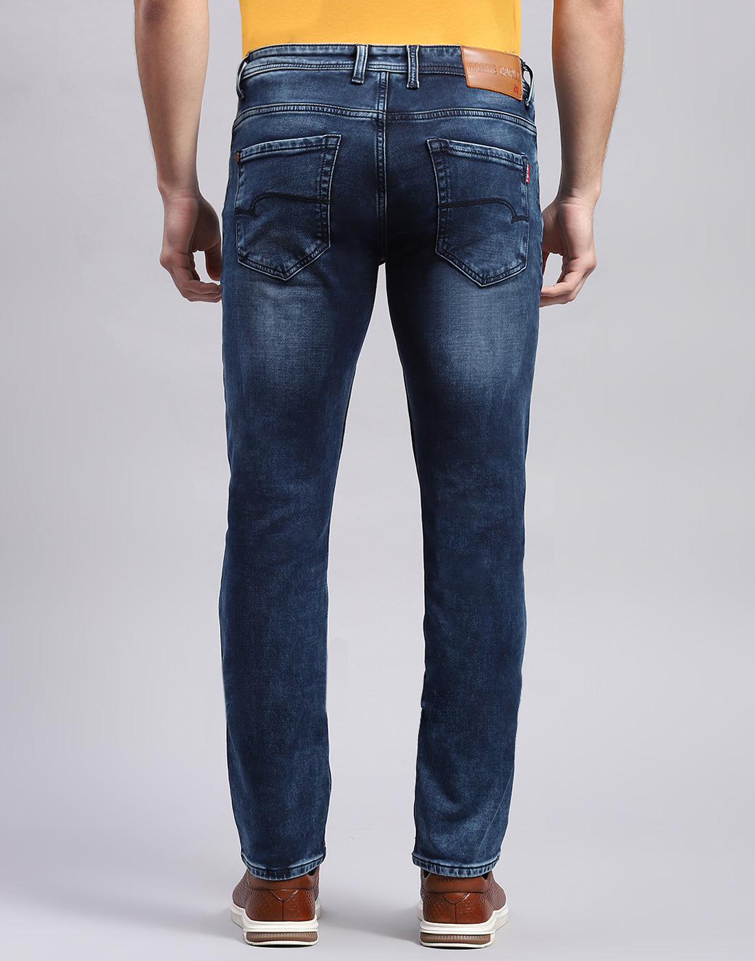Men Blue Light Wash Slim Fit Denim