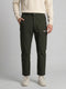 Men Olive Solid Regular Fit Winter Lower