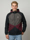Rock.it Men Black Colourblocked Detachable Hood Full Sleeve Windcheater