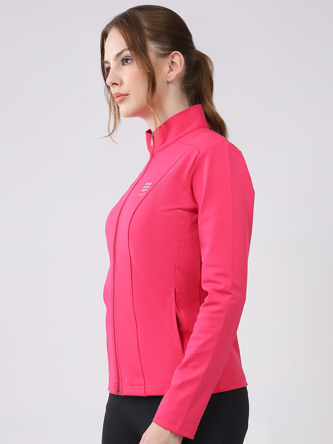 Rock.it Women Pink Solid Collar Full Sleeve Top