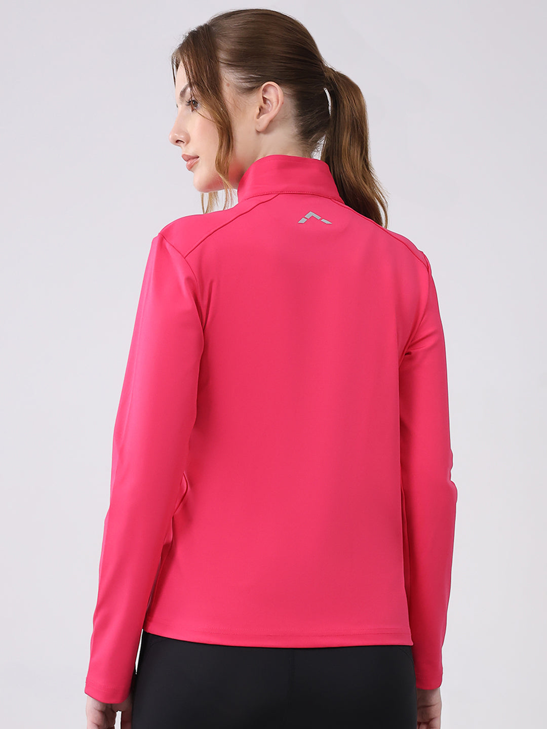 Rock.it Women Pink Solid Collar Full Sleeve Top