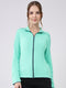 Rock.it Women Green Solid Collar Full Sleeve Top