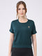 Rock.it Women Green Solid Round Neck Half Sleeve Top
