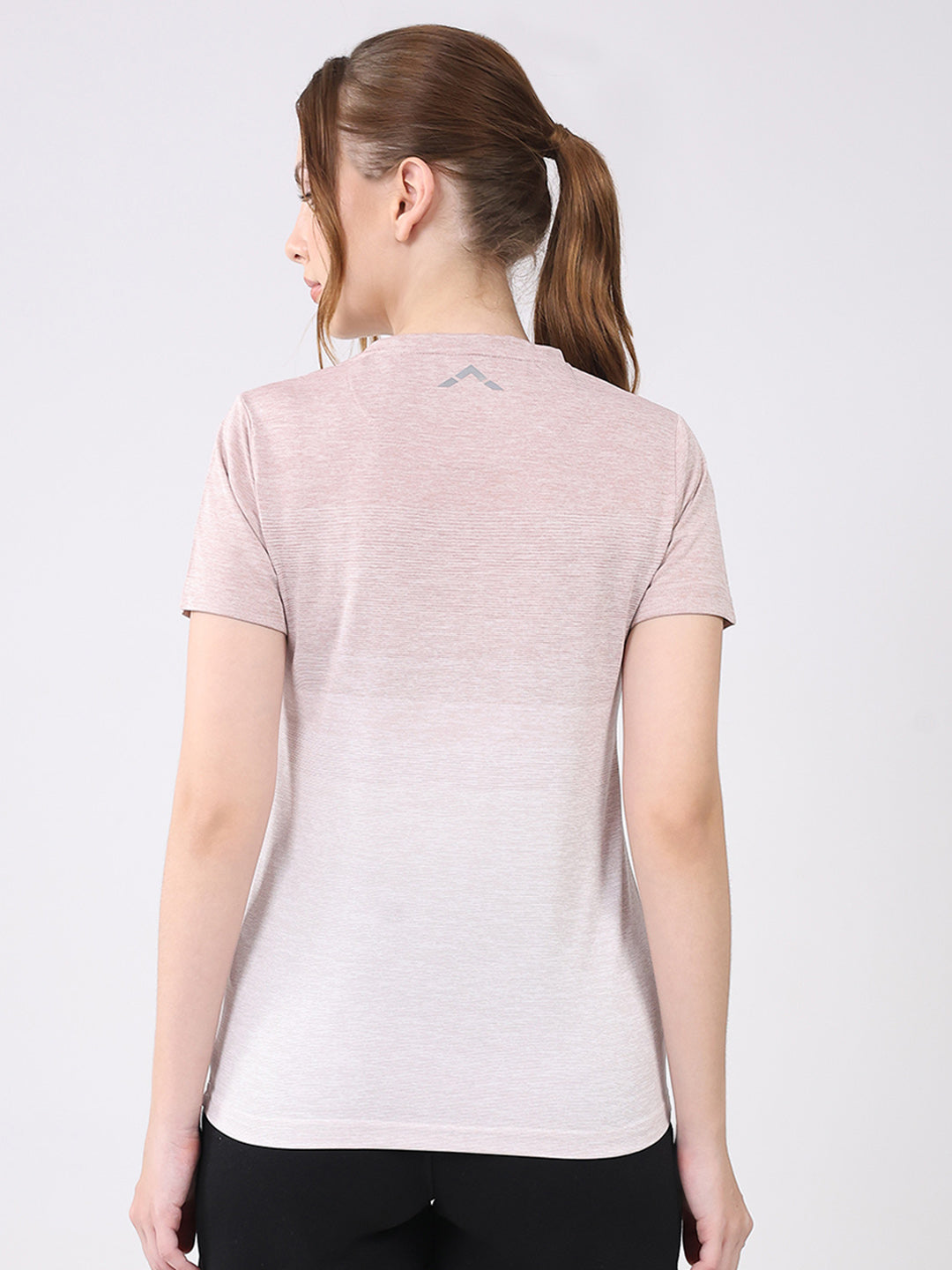 Rock.it Women Pink Solid Round Neck Half Sleeve Top