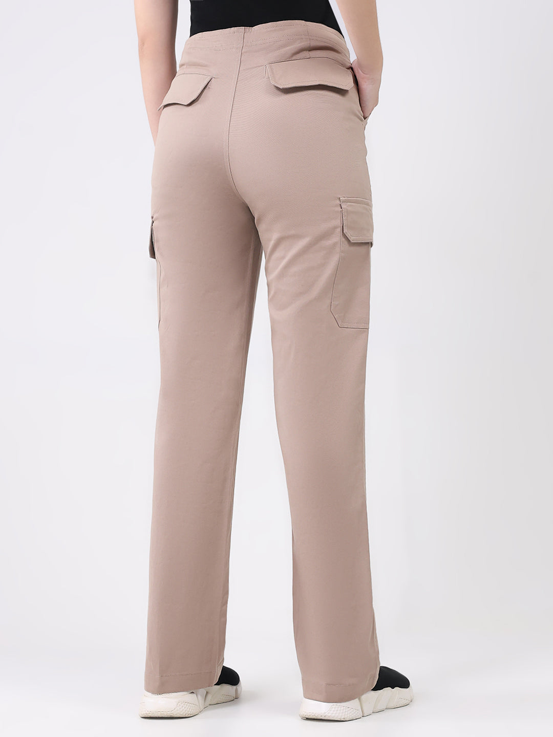 Rock.it Women Pink Solid Straight Fit Cargo