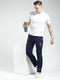 Men Navy Blue Self Design Regular Fit Winter Lower
