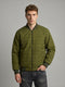 Men Green Printed Mandarin Collar Full Sleeve Jacket