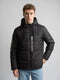 Rock.it Men Black Solid Hooded Full Sleeve Puffer Jacket