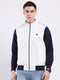 Men White Solid Hooded Full Sleeve Sweatshirt