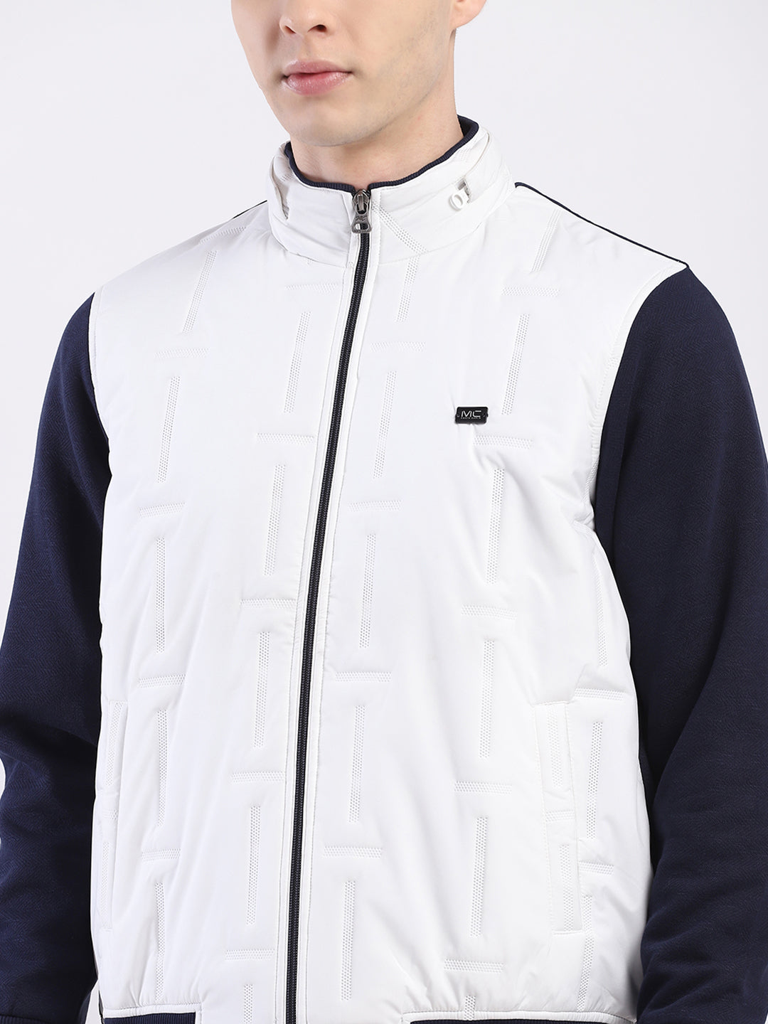 Men White Solid Hooded Full Sleeve Sweatshirt