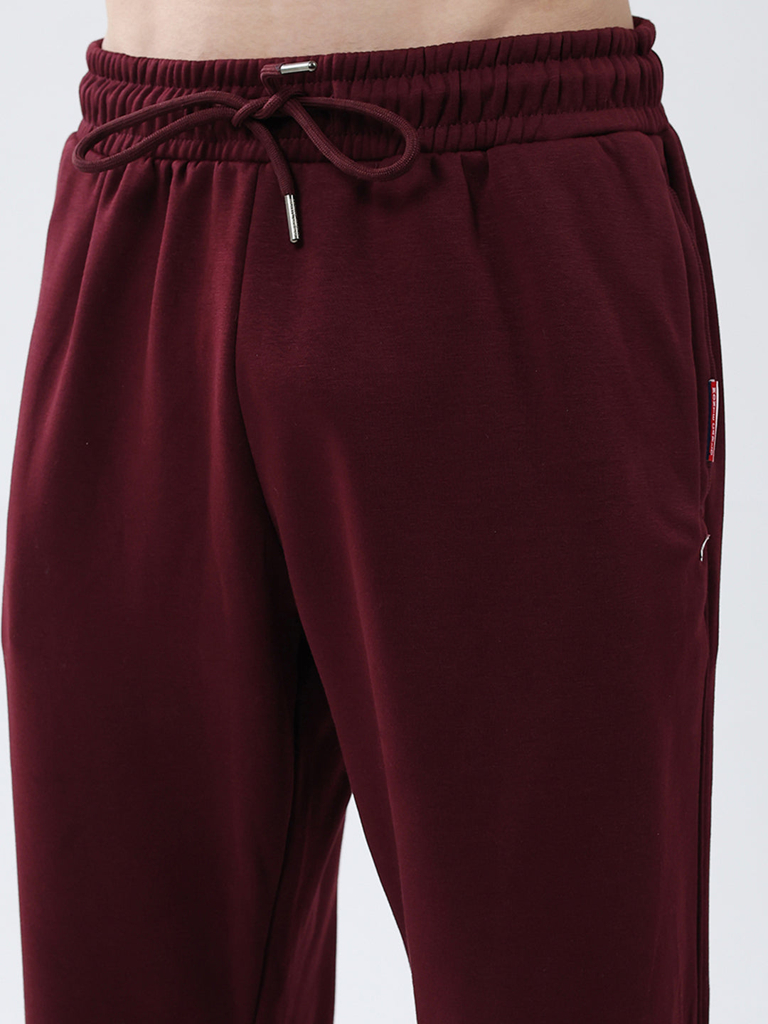 Men Maroon Solid Collar Full Sleeve Winter Tracksuit