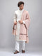 Men Beige Self Design Lohi Shawl