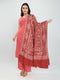 Women Maroon Paisley Print Polyester Shawl