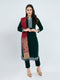 Women Maroon Paisley Print Polyester Shawl