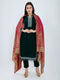 Women Red Paisley Print Polyester Shawl