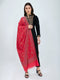 Women Pink Paisley Print Polyester Shawl