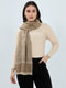 Women Beige Embroidered Polyester Acrylic Stole