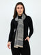 Women Grey Embroidered Polyester Acrylic Stole