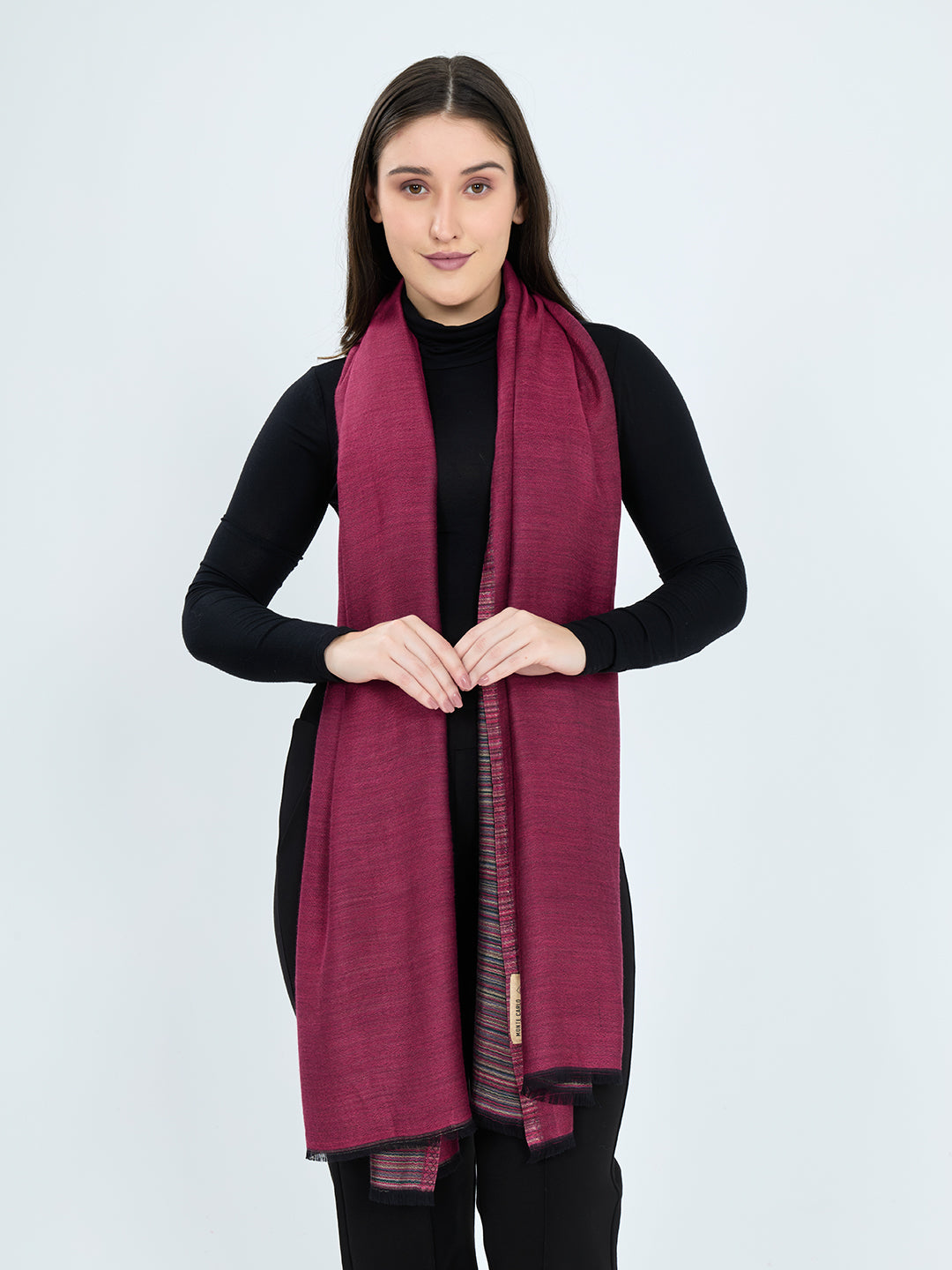 Women Multicolor Stripe Modal Stole