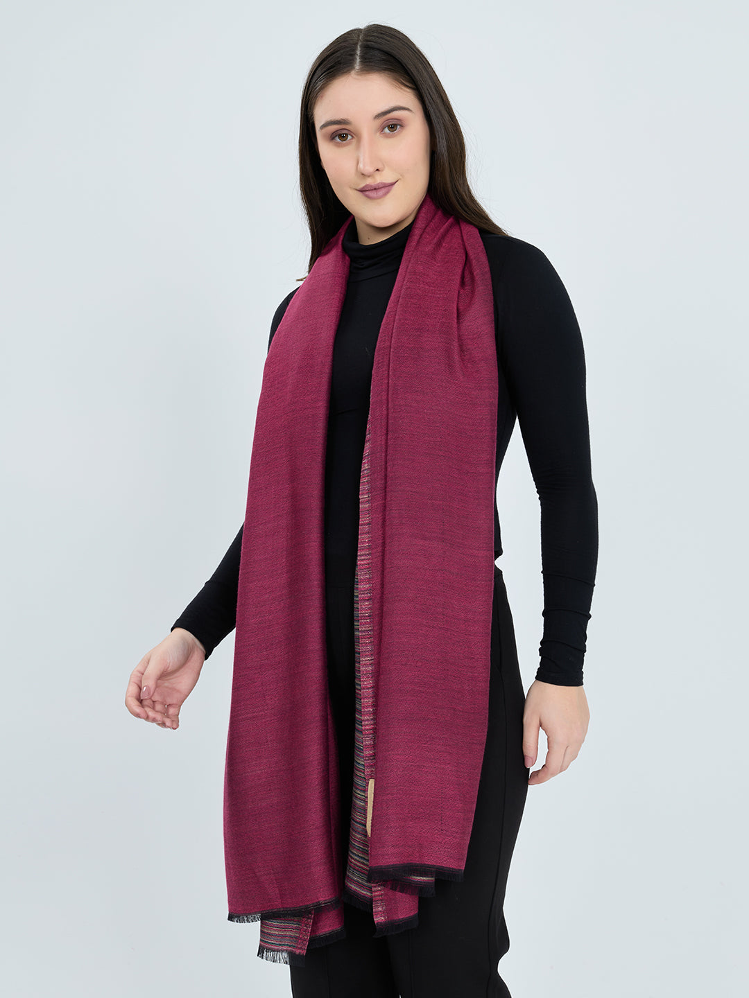 Women Multicolor Stripe Modal Stole