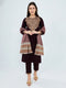 Women Maroon Stripe Polyester Acrylic Stole