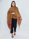 Women Mustard Traditional Motifs Polyester Cotton Stole