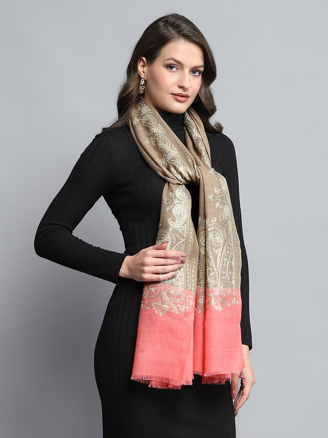 Women Multicolor Self Design Stole