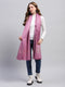 Women Purple Self Design Stole