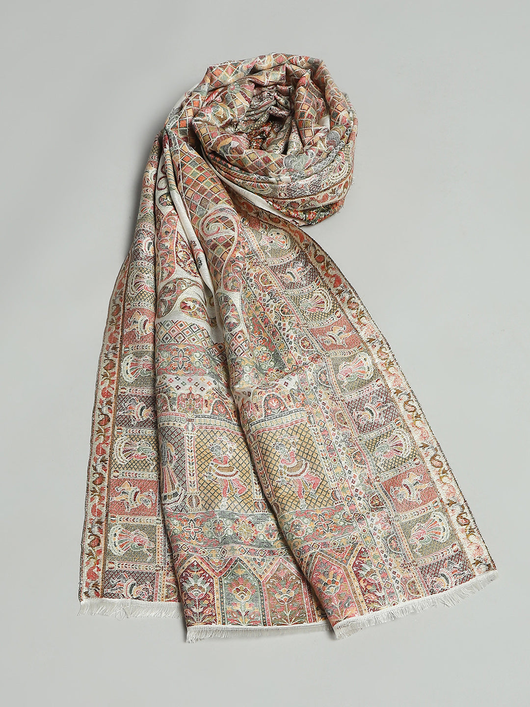 Women Multicolor Self Design Stole