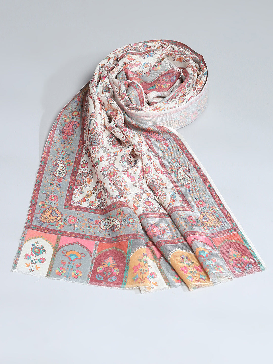 Women Multicolor Self Design Stole