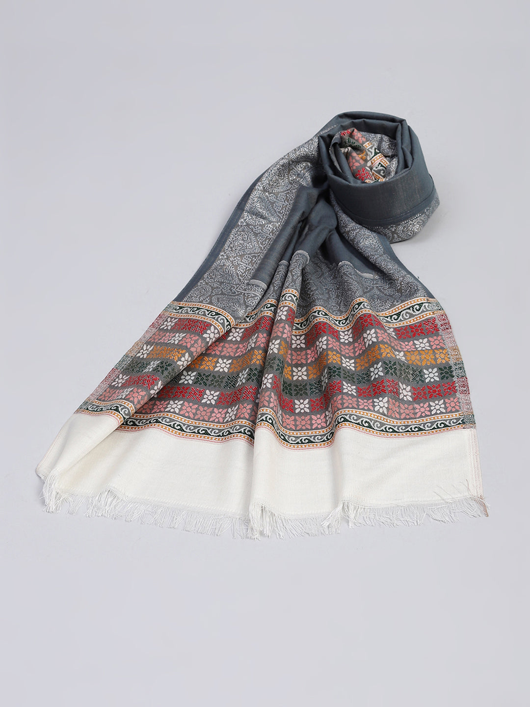 Women Multicolor Self Design Stole