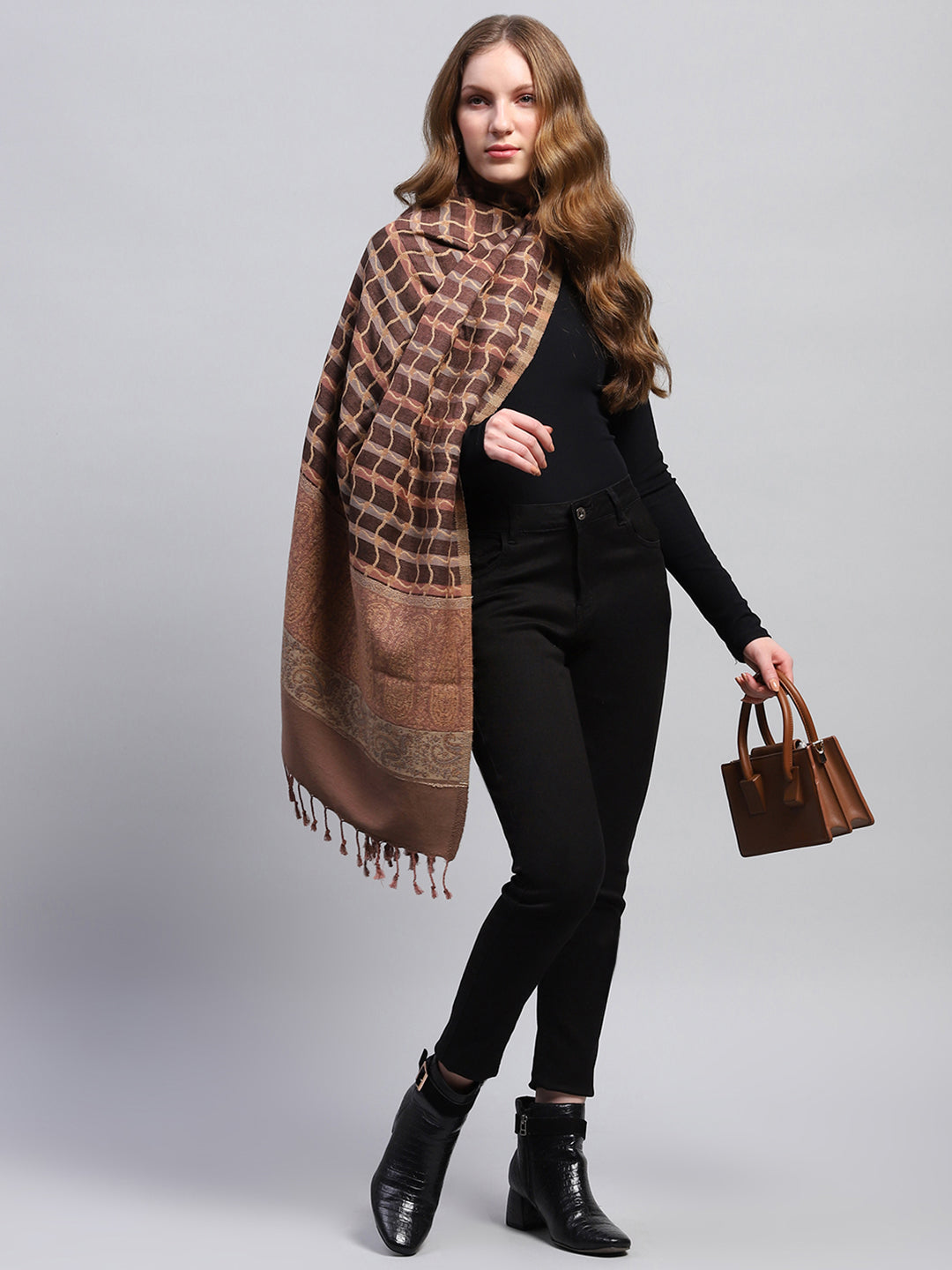 Women Multicolor Self Design Stole