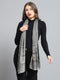 Women Grey Self Design Stole