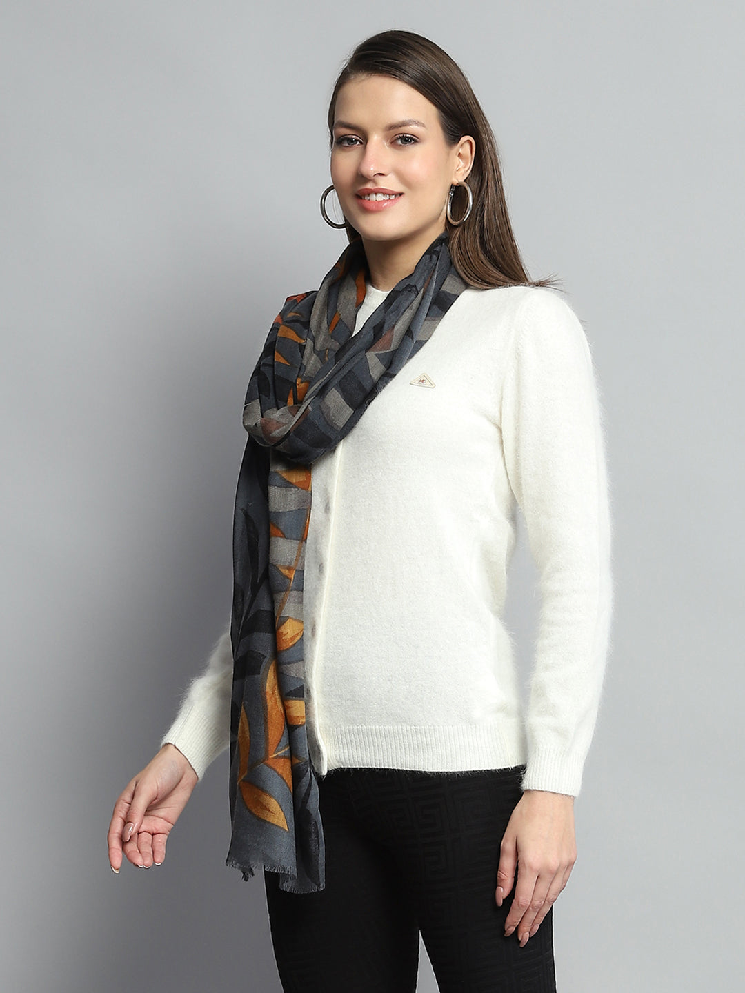 Women Multicolor Self Design Stole