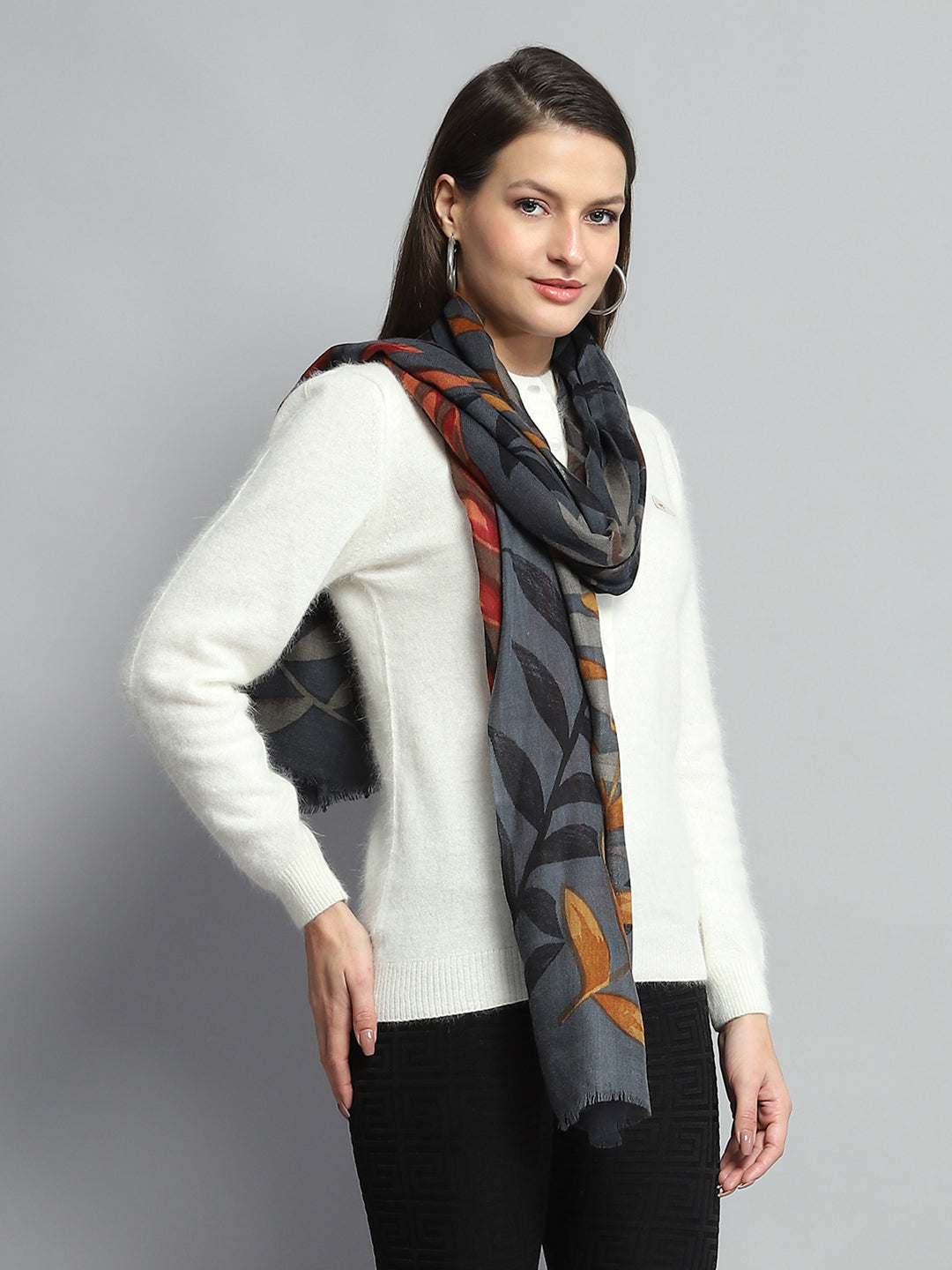 Women Multicolor Self Design Stole