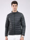 Rock.it Men Dark Green Solid Mock Neck Full Sleeve Jacket