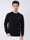 Rock.it Men Black Solid Round Neck Full Sleeve Sweatshirt