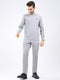 Rock.it Men Grey Solid Round Neck Full Sleeve Winter Tracksuit