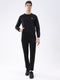 Rock.it Men Black Solid Round Neck Full Sleeve Winter Tracksuit