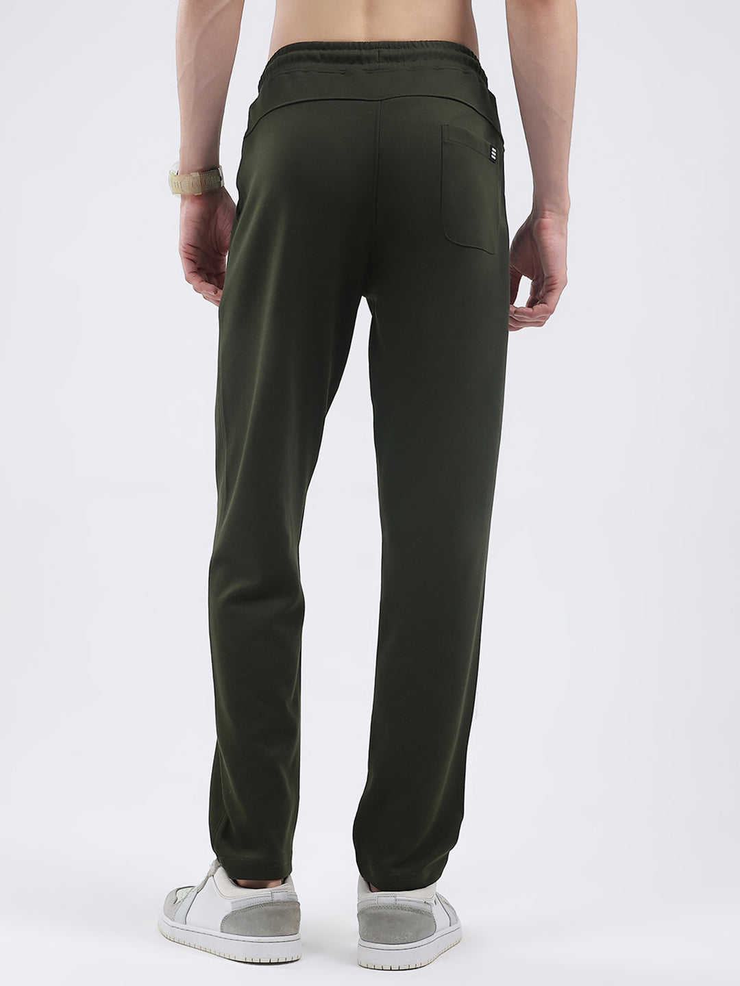 Rock.it Men Olive Solid Regular Fit Winter Lower