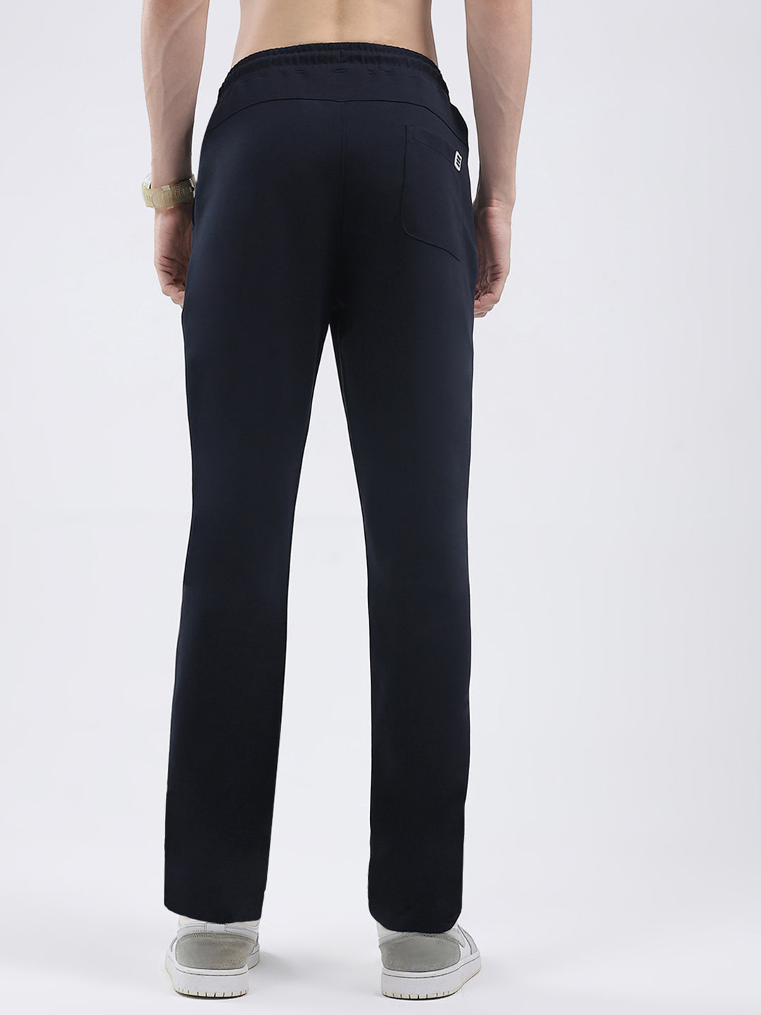 Rock.it Men Navy Blue Solid Regular Fit Winter Lower